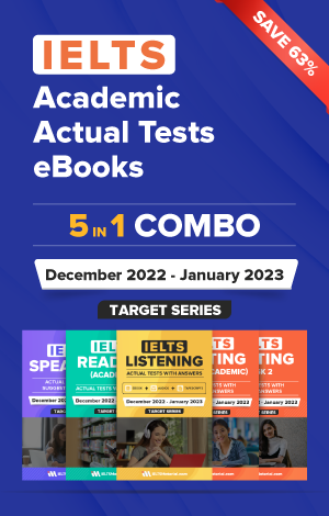 IELTS (Academic) 5 in 1 Actual Tests eBook Combo (December 2022-January 2023 ) [Listening + Speaking + Reading + Writing Task 1+ Task 2]