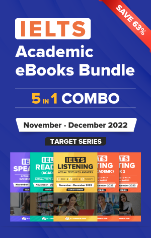 IELTS (Academic) 5 in 1 Actual Tests eBook Combo (November-December 2022 ) [Listening + Speaking + Reading + Writing Task 1+ Task 2]