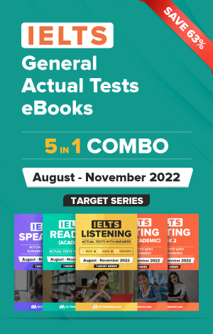 IELTS (General) 5 in 1 Actual Tests eBook Combo (August - November 2022) [Listening + Speaking + Reading + Writing Task 1+ Task 2]