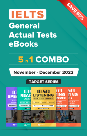 IELTS (General) 5 in 1 Actual Tests eBook Combo (November-December 2022) [Listening + Speaking + Reading + Writing Task 1+ Task 2]