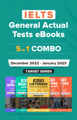 IELTS (General) 5 in 1 Actual Tests eBook Combo (December 2022-January 2023) [Listening + Speaking + Reading + Writing Task 1+ Task 2]