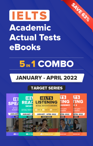 IELTS (Academic) 5 in 1 Actual Tests eBook Combo (January - April 2022) [Listening + Speaking + Reading + Writing Task 1+ Task 2]