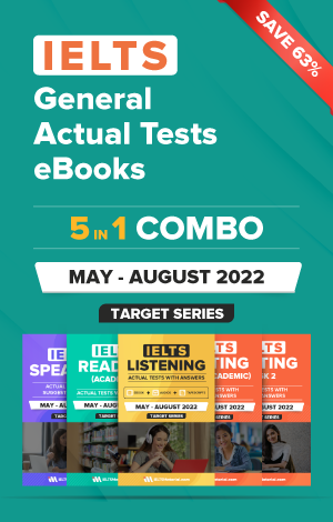 IELTS (General) 5 in 1 Actual Tests eBook Combo (May - August 2022) [Listening + Speaking + Reading + Writing Task 1+ Task 2]