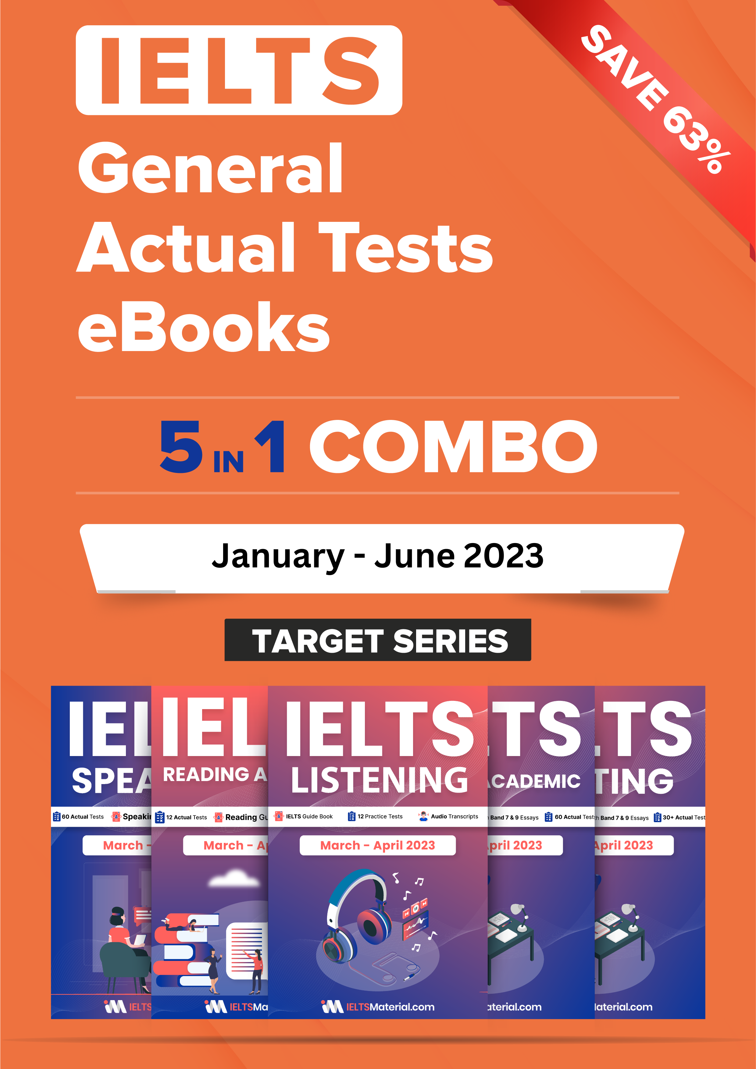 IELTS Reading General: Learner’s Kit: Actual Tests eBook Combo (January – June 2023)